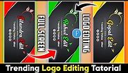 New Trending Full Screen Logo Editing |Pixellab Editing | Full Screen Logo Tutorial Pixellab