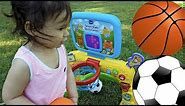 Toddlers Playing and Learning Sports Toys | Half-Hour Basketball Toy Video Compilation For Kids