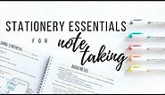 My stationery essentials for note taking - spring 2018 | studytee