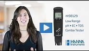 Hanna Lab - Learn How to Set Up and Calibrate the Hanna Instruments pH, EC, TDS Combo Tester HI98129