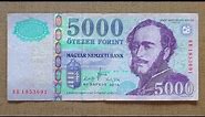 5000 Hungarian Forint Banknote (Five Thousand Forint Hungary: 2010) Obverse & Reverse
