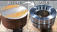 Making a Hydraulic Cylinder Piston | Hitachi Zaxis 670 Excavator Part 1