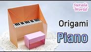 Piano Origami (Easy, How to make a paper piano, DIY)