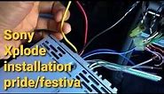 Sony xplode installation instruction (Kia pride/Ford festiva)