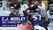 C.J. Mosley Makes Amazing One-Handed INT! | Ravens vs. Jaguars | NFL