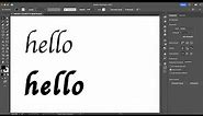 How to Create Bold Fonts in illustrator