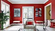Red wall color combination ideas I Red wall painting designs ideas