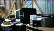 Angry Office Man's HP Computer Disaster