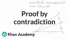 CA Geometry: Proof by contradiction | Worked examples | Geometry | Khan Academy