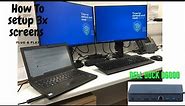 How to Setup Extra Monitors/Screens to a Laptop Using Dell Dock D6000. (Easiest Setup!)