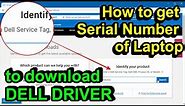 How to find Laptop Serial Number / Download driver of Dell Laptop #SerialNumber #DellDriver