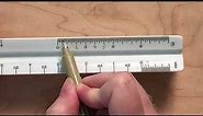 How to use an architect's scale ruler (in feet and inches)