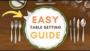 How to Set a Dinner Table with Cutlery (FULL TUTORIAL)