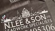 36 large logos, 42 small logos 🙌 this job was worth all the hours spent cutting & weeding. N.Lee & Son LTD Leadwork Specialist & Roofing Services new work wear looks fantastic. 🩶🖤💙 #workwear #revamp #newlogo #smallbusiness #oxfordshire #uk | Pebble & Stone