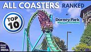 All Coasters Ranked at Dorney Park + On-Ride POVs - TOP TEN - Front Seat Media