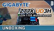 GIGABYTE GA-Z77X-UD3H LGA 1155 Motherboard Unboxing + Overview