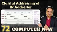 Classful Addressing of IP Addresses in Computer Networks