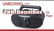 Unboxing ONN. Boombox - CD player from Walmart.