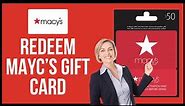 How To Redeem Macy's Gift Card (2022) | Use Macy's Gift Card Online