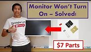 Monitor Won’t Turn On – Solved!