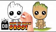 How to Draw Groot | Guardians of the Galaxy | 4 kids