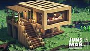 Minecraft: How to Build a Wooden House | Easy Survival House Tutorial #123
