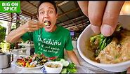 $1.52 Thai Plant Based Buffet! Can’t Stop Eating Cashew Chili Dip 🌶️ | Nan, Thailand