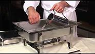 Setting Up a Chafing Dish for Buffet Service