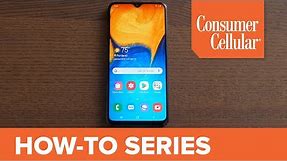 Samsung Galaxy A20: Home Screen Overview (2 of 16) | Consumer Cellular