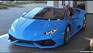 2016 Lamborghini Huracan Spyder - Start Up, Revs, Roof in Action & Overview