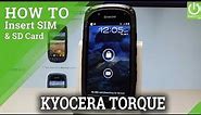 How to Insert SIM and SD Card in KYOCERA Torque |HardReset.info