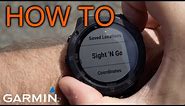 How to use Sight and Go with Garmin Tactix / Fenix