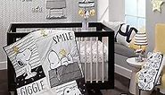 Lambs & Ivy Classic Snoopy White/Black/Gray 3-Piece Baby Crib Bedding Set