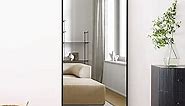 MIRUO Full Length Mirror Decor Wall Mounted / Floor Mirror Dressing Mirror Make Up Mirror Bathroom/Bedroom/Living /Dining Room/Entry, Black, 47" x 22"