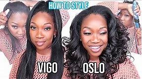 STYLE MY NEW FAVORITE HALF WIGS Janet Collection OSLO & VIGO Remy Illusion Human Hair Blend Half Wig