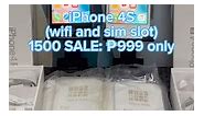 iPhonr 4S (wifi and sim) - 1500 SALE: ₱999 only.. #jmgadgetgenics #legitnalegit #superduperlegit | JM Gadgetgenics