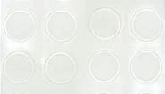 Glass Table Top Bumpers - 16 Pack - Thin Clear Bumper Pads - 1.23 Inch Round Rubber Bumpers Self Adhesive - Glass Table Rubber Feet - Glass Table Top Spacers