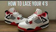 How To Lace Jordan 4's - The BEST Way to Loose Lace