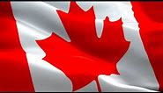 Canadian flag waving in wind video footage Full HD. Full HD 1920X1080 Canada flag Full HD