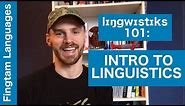 Linguistics 101: The scientific study of language [video 1]