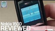 Review of Nokia 1600 Mobile Phone from 2005.