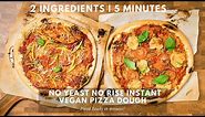 No Yeast Vegan Pizza Dough - 2 Ways | Gluten Free, Oil Free Options