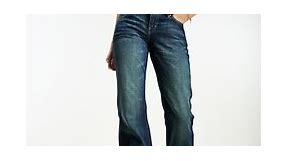 Weekday Nova low waist slim bootcut jeans in swamp blue | ASOS