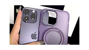 for iPhone 14 Pro Case with Magnetic Invisible Stand [360° Rotating Stand] [Compatible with MagSafe] Shockproof Slim Translucent Matte Cases for iPhone 14 Pro (Purple)