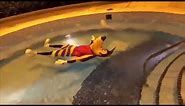 Goofy Floating In A Pool While Champagne Supernova Plays