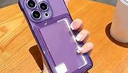 Amazon.com: ADKOT Luxury Matte Transparent Card Slot Bag Case for iPhone 15 14 Pro Max 11 12 13 Plus Cases Clear Wallet Cover,Purple,for iPhone 12 Promax