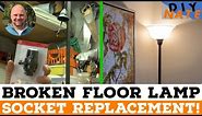 How to Fix a Broken Floor Lamp - Replacing & Rewiring Light Socket! - by DIYNate