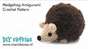 How to crochet a cute hedgehog plush tutorial - Free English Amigurumi Animal pattern