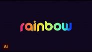 Rainbow Gradient Effects In Adobe Illustrator cc 2022 | Tutorial