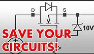 How to protect circuits from reversed voltage polarity!